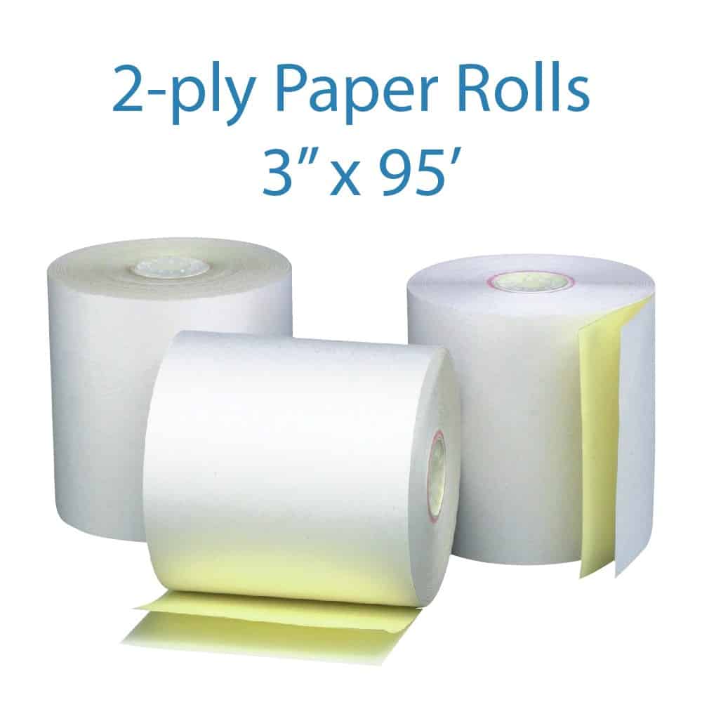 2 Ply 3 in. x 90 ft. Carbonless Paper 50 Rolls Algoma Marketplace