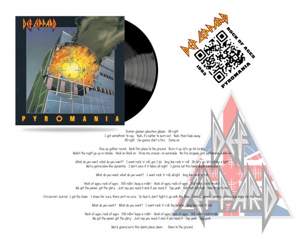 Def Leppard - Rock of Ages QR Code Lyrics art print